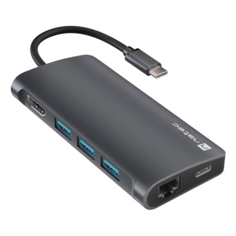 HUB USB C 8 IN 1 NATEC FOWLER 2 3X USB 30 HUB HDMI 4K USB C
