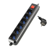REGLETA EWENT 6 SALIDAS AC 15m NEGRO