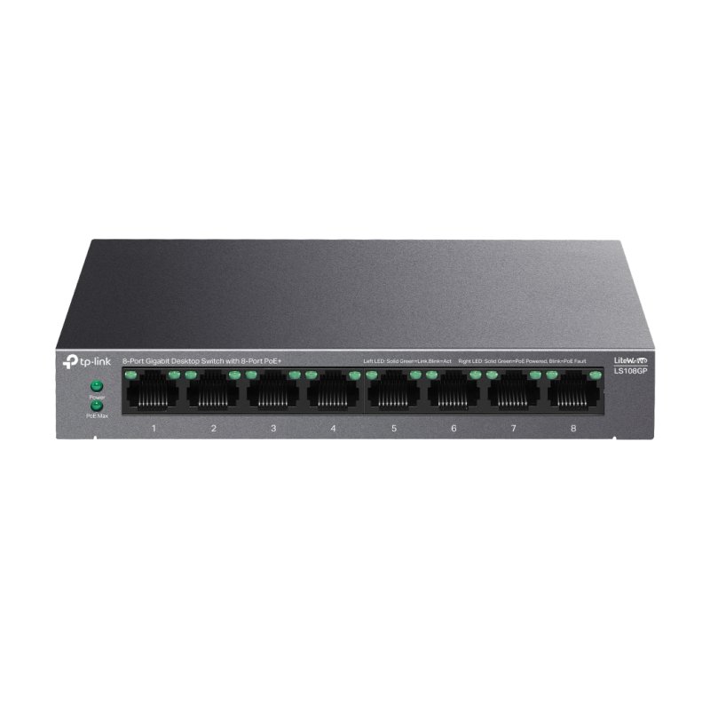 SWITCH TP LINK LS108GP 8 PUERTOS GIGABIT DESKTOP POE