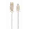 CABLE DE DATOS Y CARGA GEMBIRD 8 PINES DE CAUCHO PREMIUM 2M BLANCO