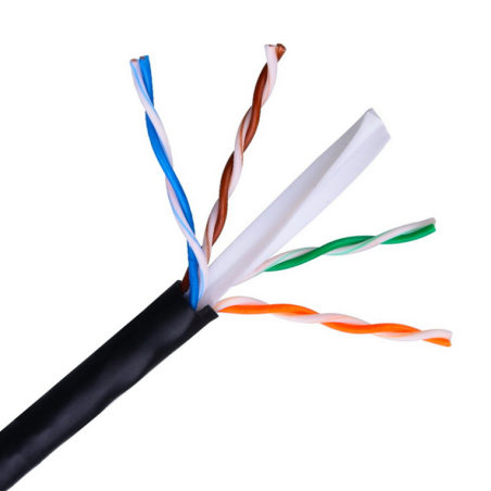 BOBINA CABLE RED AISENS EXTERIOR IMPERMEABLE RJ45 CAT6 UTP 305M RIGIDO AWG24