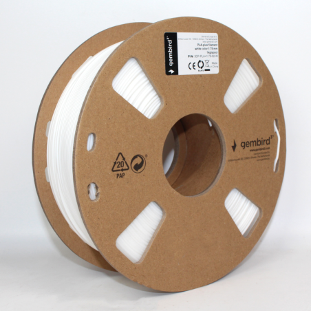 FILAMENTO GEMBIRD PLA BLANCO 175 MM 1 KG