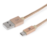 CABLE MAILLON PREMIUM MICRO USB 24 METAL DORADO 1M