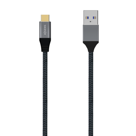 CABLE AISENS USB 31 GEN2 ALUMINIO 10GBPS 3A USB C M A M 05M