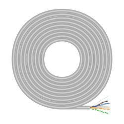 BOBINA CABLE RED AISENS RJ45 CAT6 UTP RIGIDO CCA 100M GRIS