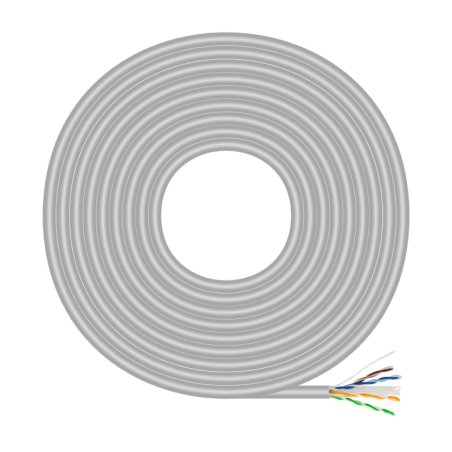 BOBINA CABLE RED AISENS RJ45 CAT6 UTP RIGIDO CCA 100M GRIS