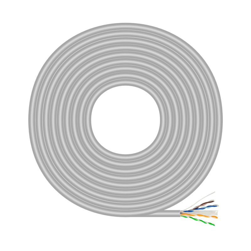 BOBINA CABLE RED AISENS RJ45 CAT6 UTP RIGIDO CCA 500M GRIS