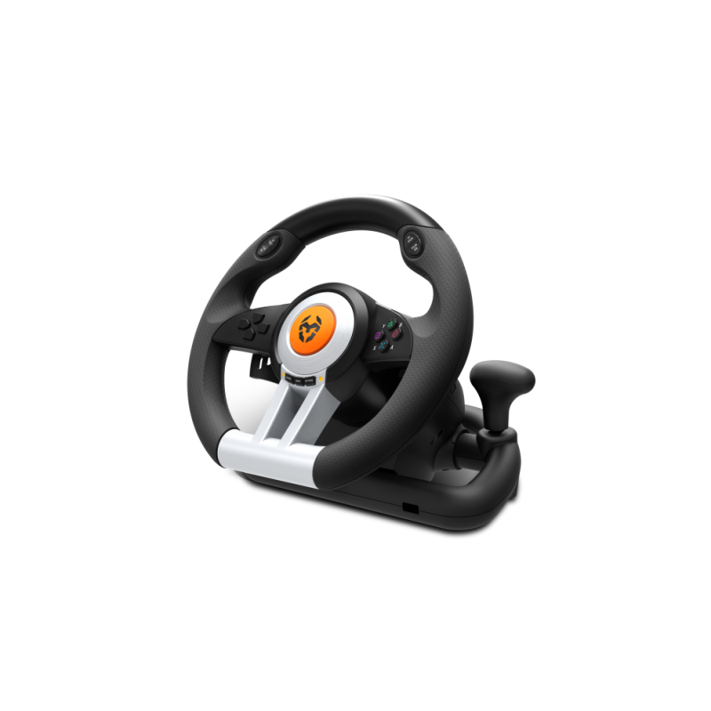 VOLANTE Y PEDALES KROM K WHEEL MULTIPLATAFORMA NEGRO