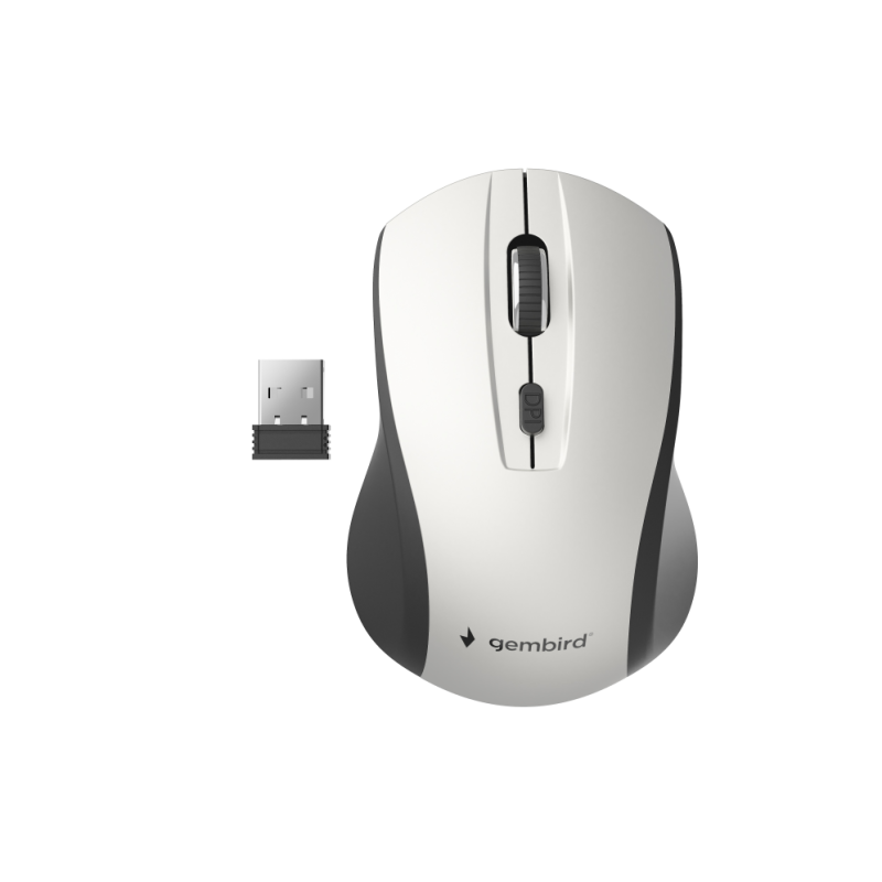 RATON GEMBIRD INALAMBRICO BLANCO NEGRO 4 BOTONES