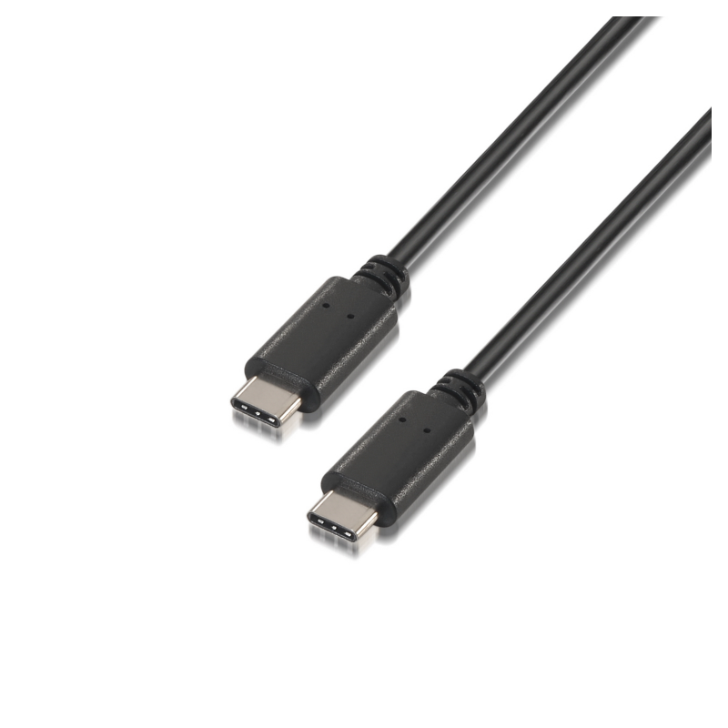CABLE USB 20 AISENS 3A TIPO USB C M USB C M NEGRO 05M