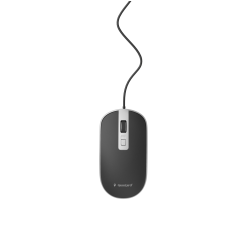 RATON GEMBIRD WIRED OPTICAL MOUSE USB BLACK SILVER