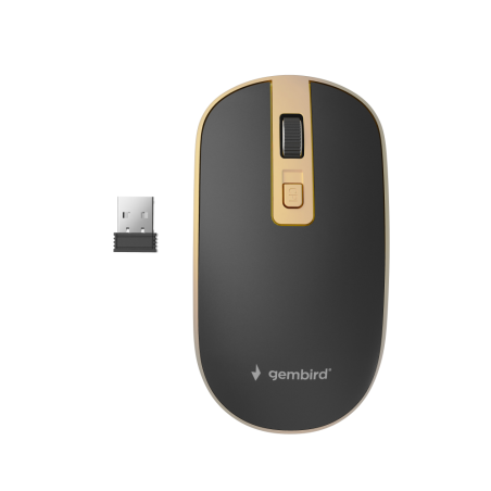 RATON GEMBIRD WIRELESS OPTICAL BLACK GOLD