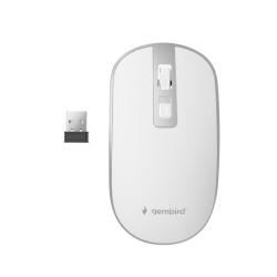 RATON GEMBIRD WIRELESS OPTICAL WHITE SILVER