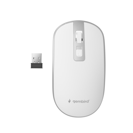 RATON GEMBIRD WIRELESS OPTICAL WHITE SILVER