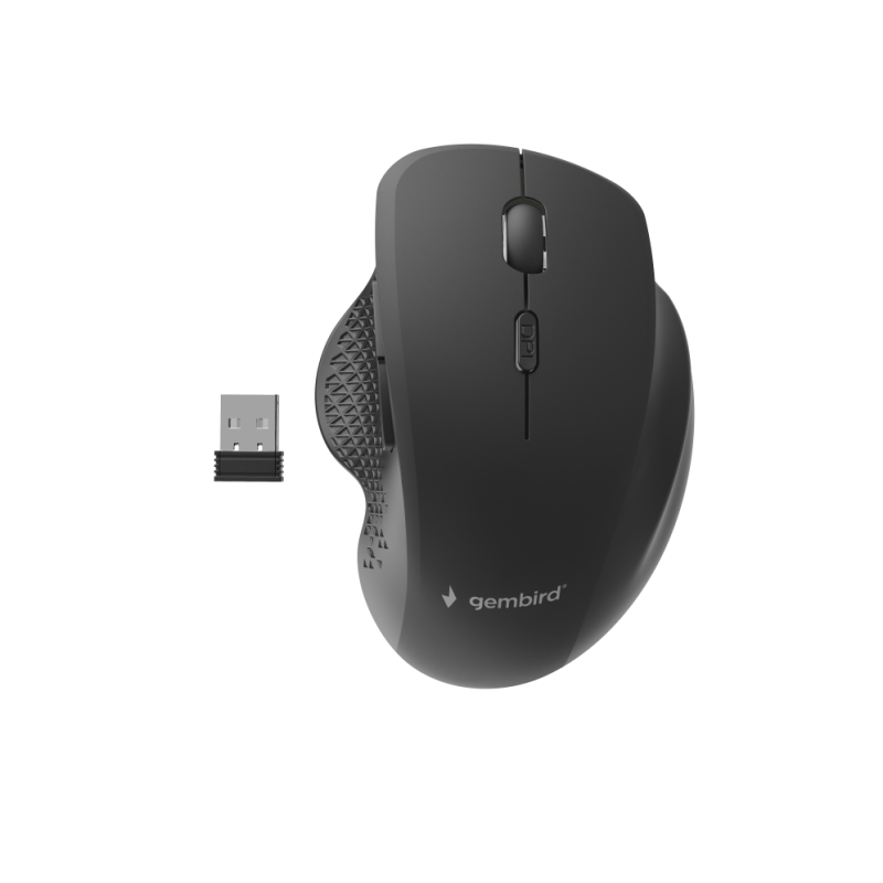 RATON GEMBIRD 6 BOTONES WIRELESS OPTICAL NEGRO