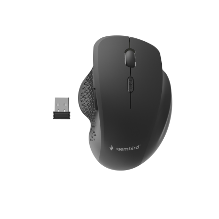 RATON GEMBIRD 6 BOTONES WIRELESS OPTICAL NEGRO