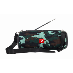 ALTAVOZ PORTATIL GEMBIRD SPK BT 17 CM COM RADIO FM 2X5W RMS BLUETOOTH CAMUFLAJE