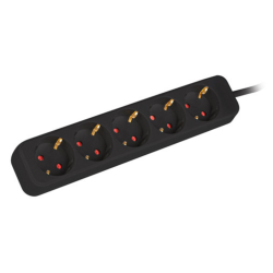 REGLETA LANBERG 5 TOMAS SCHUKO NEGRA 15M