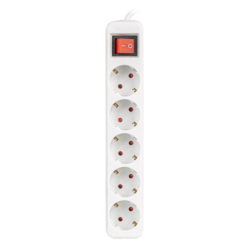 REGLETA LANBERG 5 TOMAS SCHUKO CON PROTECION BLANCA 3M