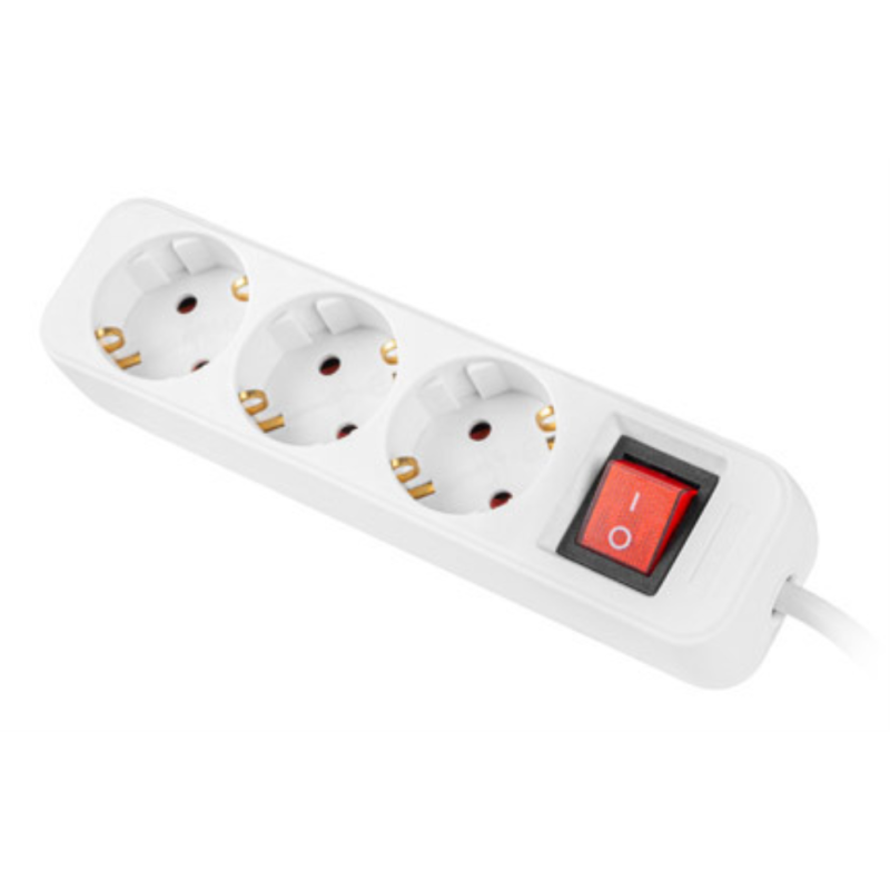 REGLETA LANBERG 3 TOMAS SCHUKO CON PROTECION BLANCA 15M