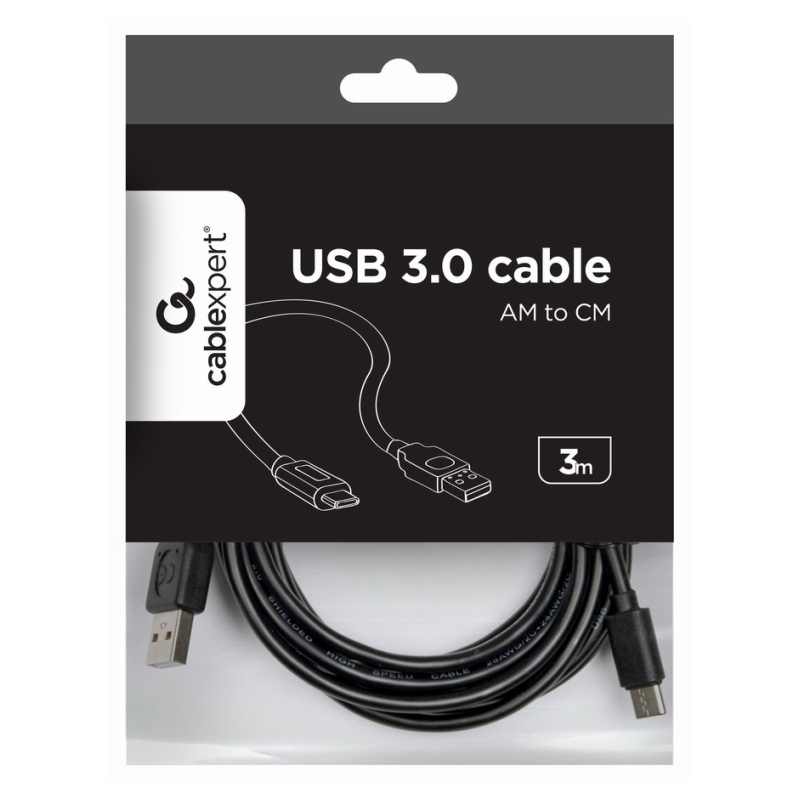 CABLE USB GEMBIRD 20 A TIPO C MACHO MACHO CARGA RAPIDA 3M