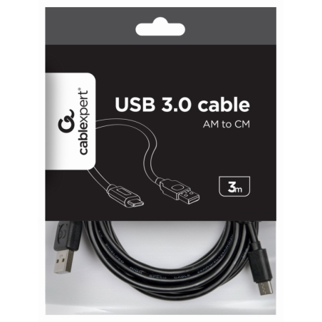 CABLE USB GEMBIRD 20 A TIPO C MACHO MACHO CARGA RAPIDA 3M