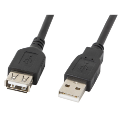 CABLE ALARGADOR LANBERG USB 20 MACHO HEMBRA 5M NEGRO