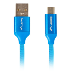 CABLE USB LANBERG 20 MACHO MICRO USB MACHO QUICK CHARGE 30 18M AZUL