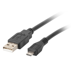 CABLE USB LANBERG 20 MACHO MICRO USB MACHO 18 M NEGRO