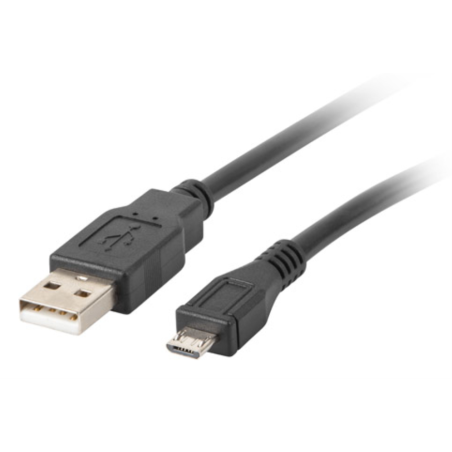 CABLE USB LANBERG 20 MACHO MICRO USB MACHO 1M NEGRO
