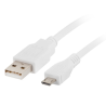 CABLE USB LANBERG 20 MACHO MICRO USB MACHO 1M BLANCO