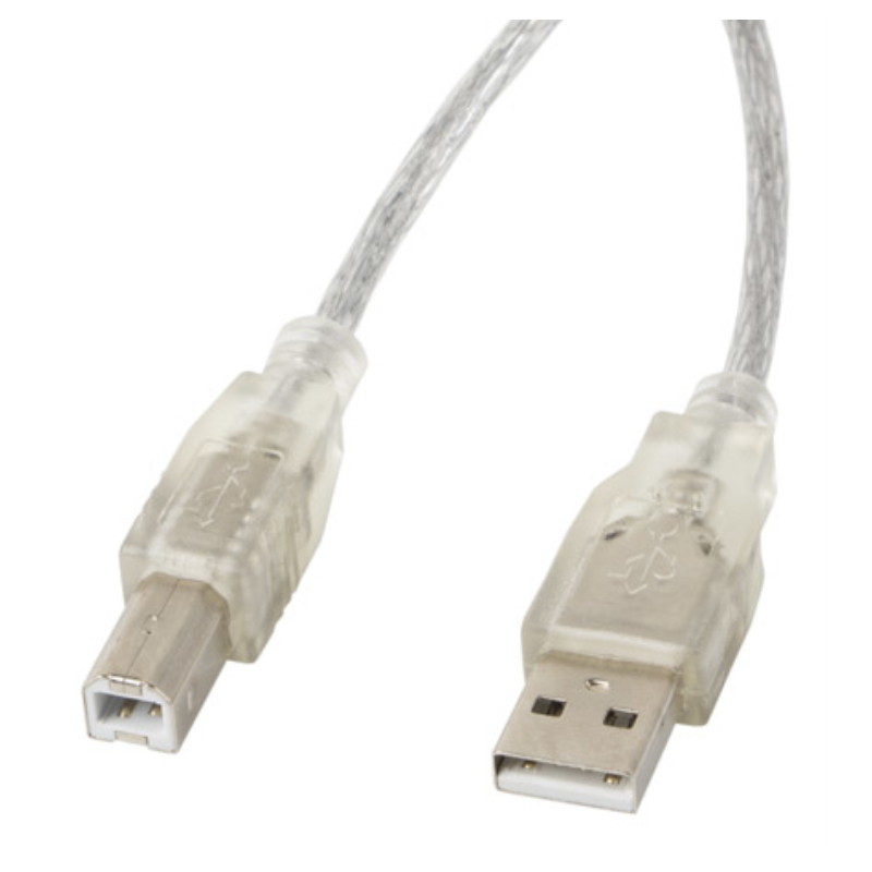 CABLE IMPRESORA LANBERG USB MACHO USB MACHO FERRITA 3M TRANSPARENTE