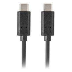 CABLE 20 LANBERG USB C MACHO USB C MACHO 05M NEGRO