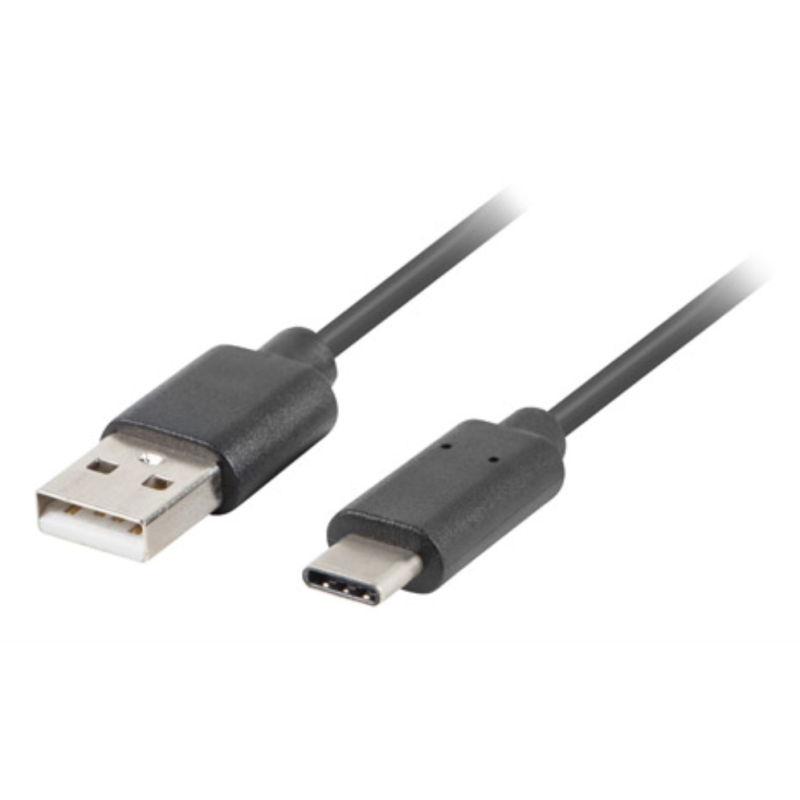 CABLE USB LANBERG 20 MACHO USB C MACHO 05M NEGRO