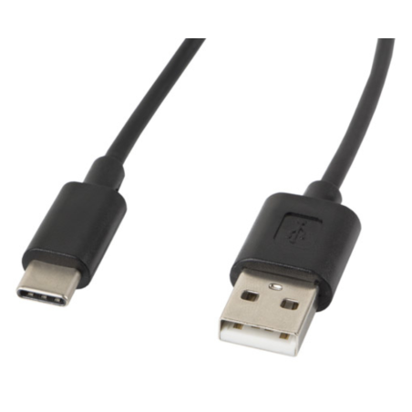 CABLE USB LANBERG 20 MACHO USB C MACHO 18M NEGRO