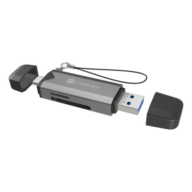 LECTOR DE TARJETAS NATEC SCARAB 3 USB 31 GEN 1 USB A USB C SD MICRO SD