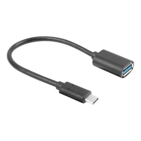 ADAPTADOR USB LANBERG USB C M 31 A USB A H 15CM OTG NEGRO