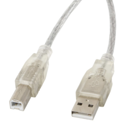 CABLE USB 20 LAMBERG USB A MACHO A USB B MACHO 18M FERRITA TRANSP