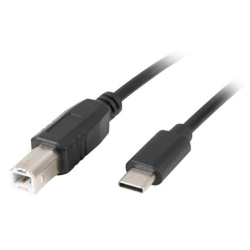 CABLE LANBERG USB C MACHO A USB B 20 MACHO 18M NEGRO