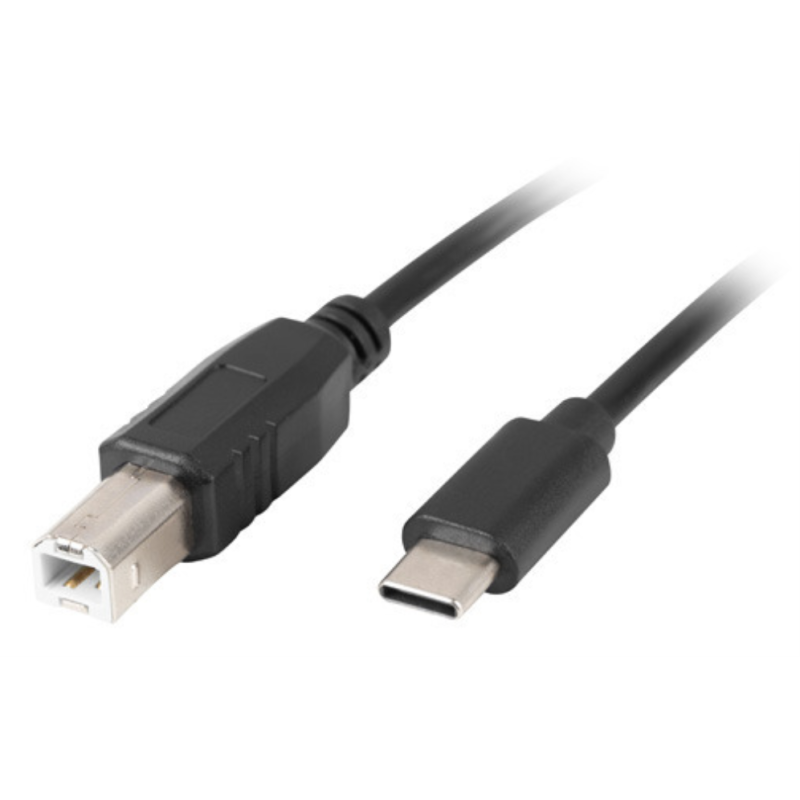 CABLE LANBERG USB C MACHO A USB B 20 MACHO 18M NEGRO