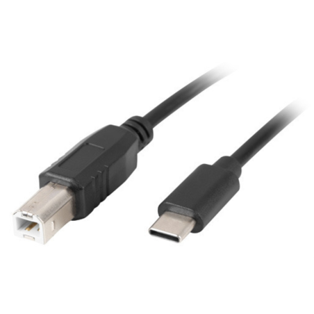 CABLE LANBERG USB C MACHO A USB B 20 MACHO 3M NEGRO