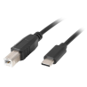 CABLE LANBERG USB C MACHO A USB B 20 MACHO 3M NEGRO