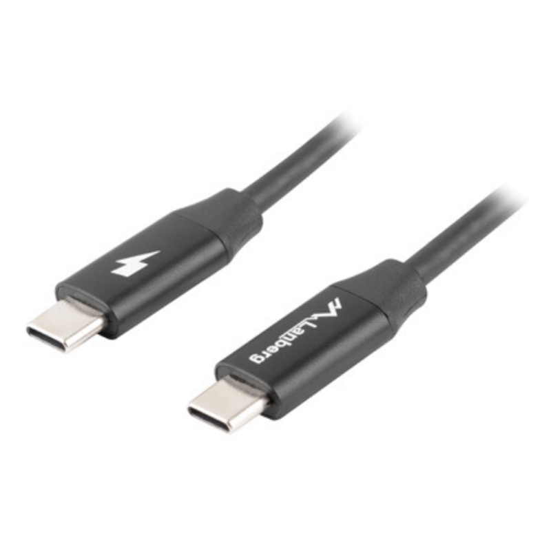 CABLE LANBERG USB C MACHO MACHO 05M QUICK CHARGE NEGRO