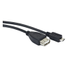 CABLE USB LANBERG MICRO M A USB A F 20 OTG NEGRO 15CM OEM