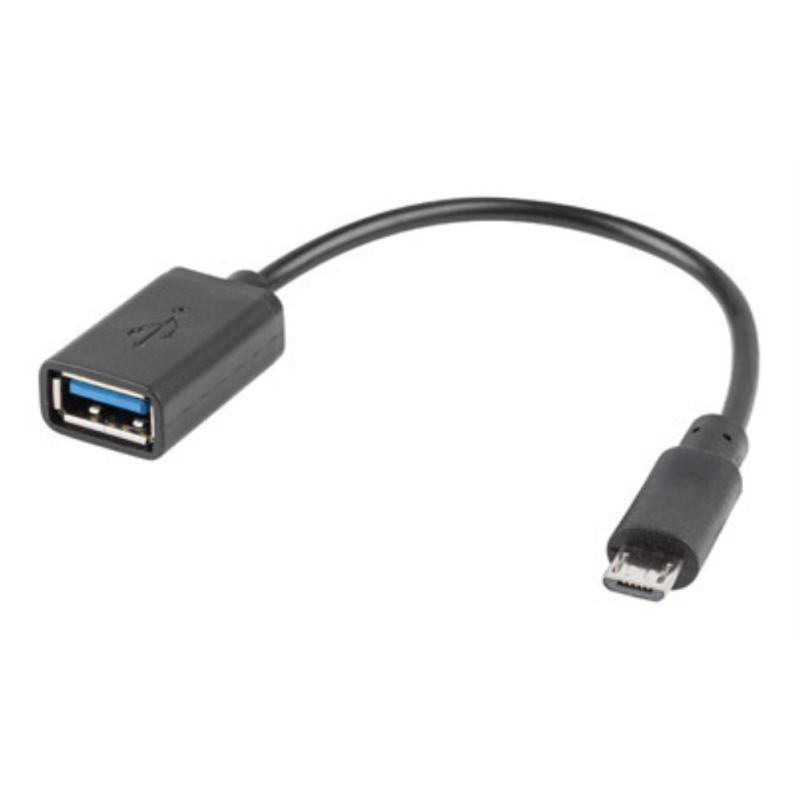 ADAPTADOR LANBERG OTG USB MICROM 20 A USB AH 15 CM NEGRO