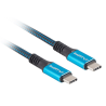 CABLE USB C 40 LANBERG MACHO MACHO 12M 100W 8K 30HZ NEGRO AZUL