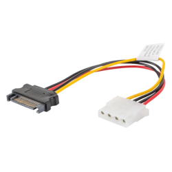 CABLE ALIMENTACION LANBERG MOLEX HEMBRA SATA MACHO 15CM