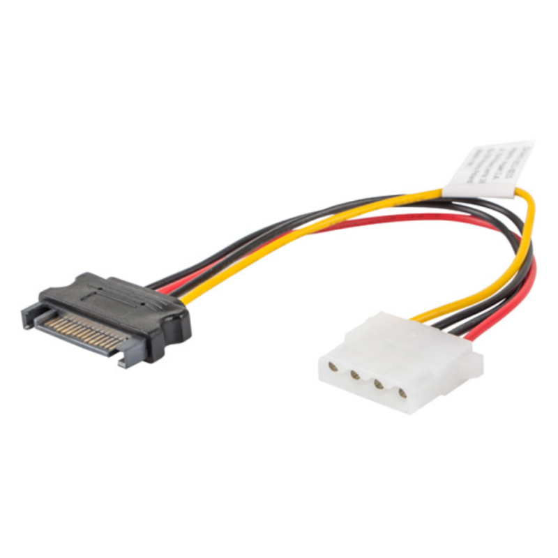 CABLE ALIMENTACION LANBERG MOLEX HEMBRA SATA MACHO 15CM