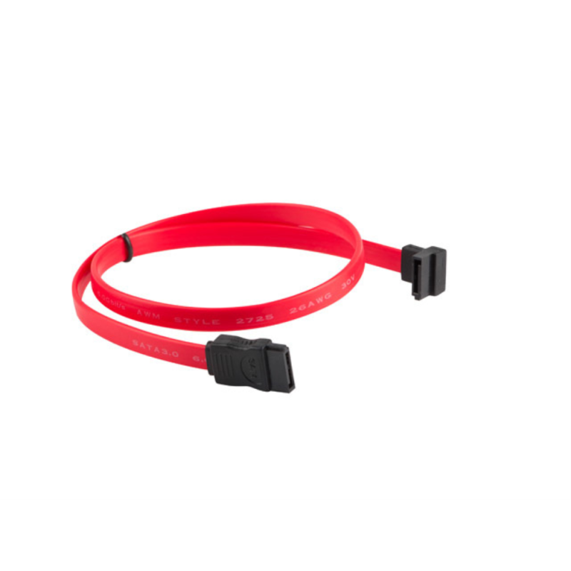CABLE SATA III LANBERG 6GB S HEMBRA HEMBRA ANGULO 05M ROJO