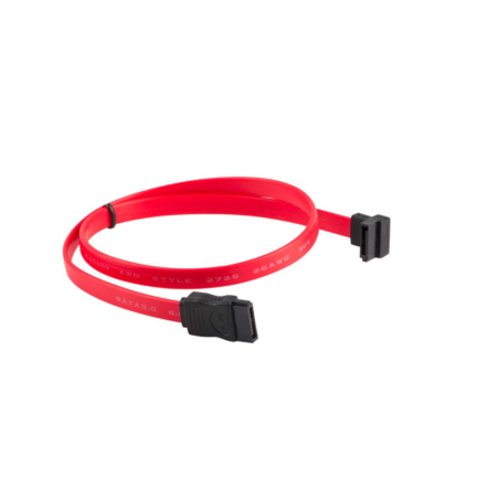 CABLE SATA III LANBERG 6GB S HEMBRA HEMBRA ANGULO 05M ROJO